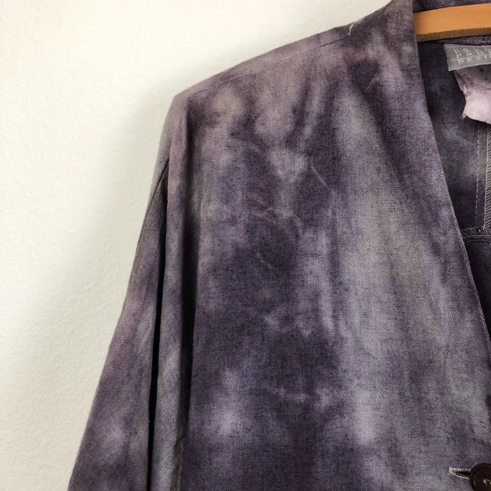 vintage 90s tie dyed linen shirt dress‎ grunge boho